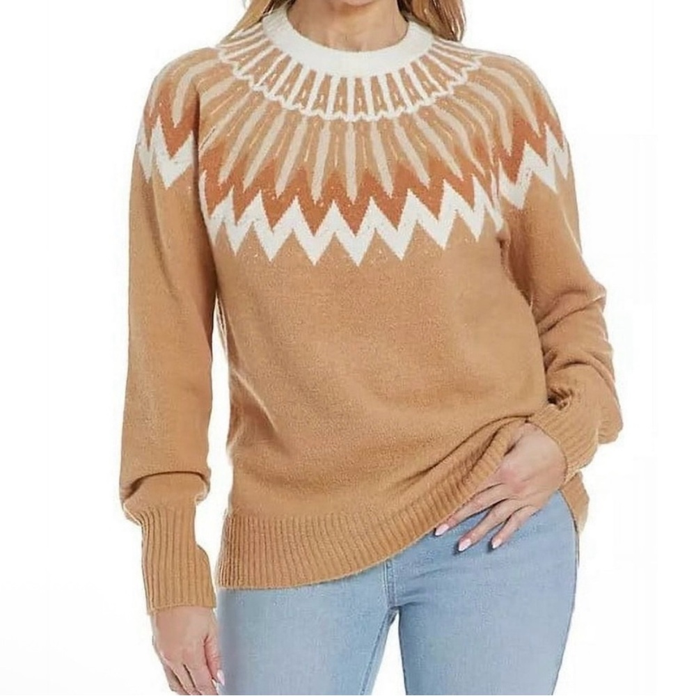 French Connection Essentials Wool Blend Fair Isle… - image 1